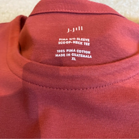 J. Jill Pima 3/4 Sleeve Scoop Neck Tee - Picture 7 of 7